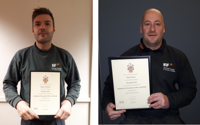Two of our team complete IOSH Health and Safety training