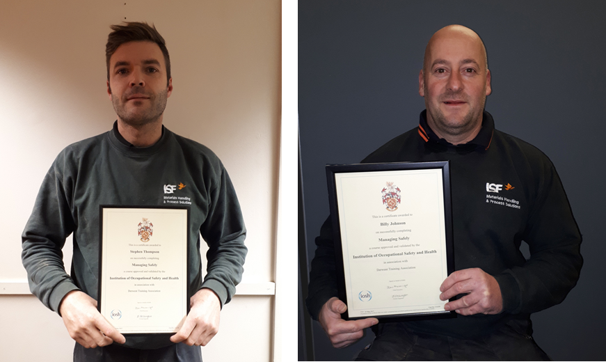 Two of our team complete IOSH Health and Safety training
