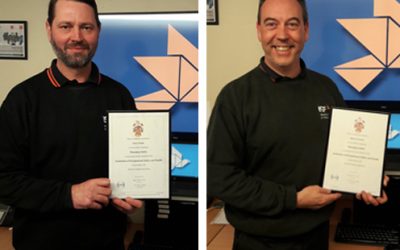 Gary and Steve pass Institute of Occupational Safety and Health (IOSH) Managing Safely Course