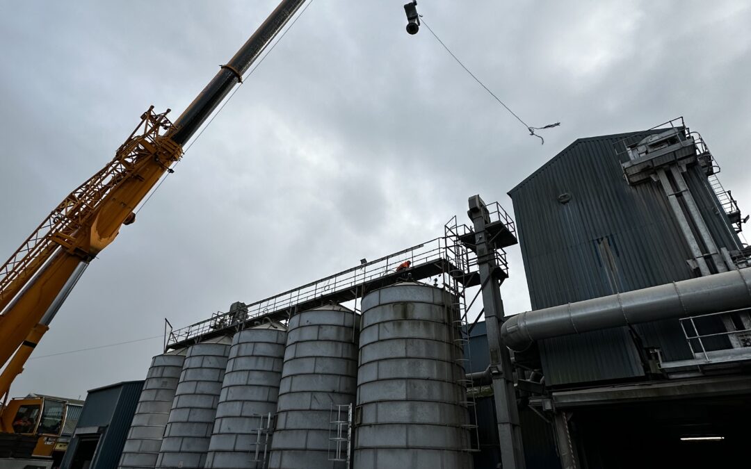 Upgraded silo top conveyor at North Yorkshire animal feed mill